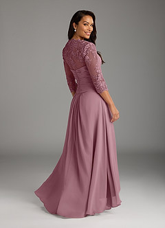 Azazie Devereaux Abiti per la Madre della Sposa Abito A-Line in Chiffon Pizzo Vintage Malva image2