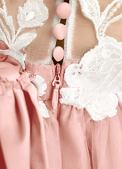 Azazie Sundae Robe Demoiselle D'honneur Fillette Robe Princesse en Dentelle Rosette image8