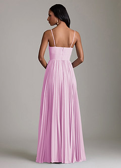 Azazie Akiko Bridesmaid Dresses Candy Pink A-Line Sweetheart Neckline Chiffon Dress image5