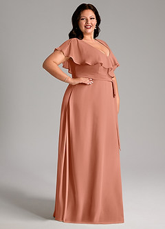 Azazie Lainey Vestidos de madrinha de casamento Vestido VAMOS de Chiffon de Linha A com com bolsos image12