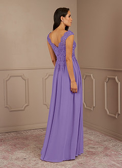 Azazie Amethyst Mother of the Bride Dresses Tahiti A-Line V-Neck Sequins Chiffon Dress image5