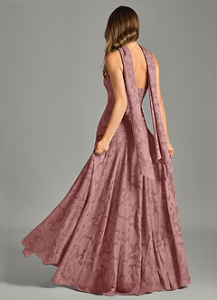 Azazie Gabriela Bridesmaid Dresses Dusty Rose A-Line Strapless Floral Burnout Dress image2