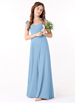 Azazie Rosey Junior Powder Blue A-Line Sweetheart Neckline Chiffon Dress image1