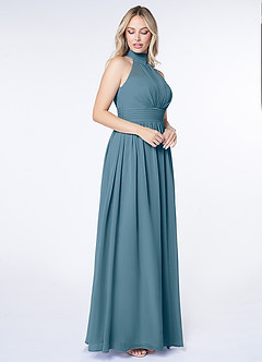 Azazie Iman Bridesmaid Dresses Bermuda A-Line A-Line Ruched Chiffon Dress image3