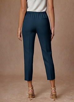 front Kennedy Dark Navy Refined Weave  Performance Dress Pants