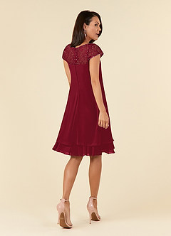 Azazie Tess Mother of the Bride Dresses Burgundy Empire Sequins Chiffon Dress image3