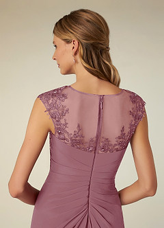 Azazie Libby Mother of the Bride Dresses Vintage Mauve A-Line Scoop Sequins Chiffon Dress image6