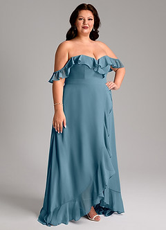 Azazie Lyra Bridesmaid Dresses Bermuda A-Line Chiffon Convertible Dress image13