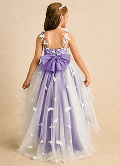 Azazie Darlina Robe Demoiselle D'honneur Fillette Robe Princesse en Tulle Dentelle Ivoire Tahiti image7
