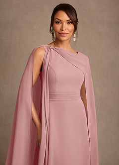 Azazie Liddie Mother of the Bride Dresses Dusty Rose A-Line Pleated Chiffon Dress image6