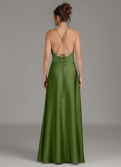 Azazie Eris Bridesmaid Dresses Juniper A-Line Pleated Stretch Satin Dress image6