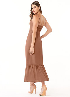 Azazie Justina Bridesmaid Dresses Bronzer A-Line Sweetheart Neckline Chiffon Dress image4