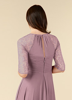 Azazie Gracelyn Mother of the Bride Dresses Dusty Rose A-Line Lace Dress image6