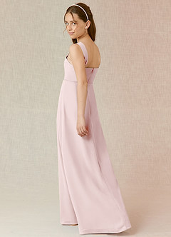 Azazie Denice Junior Blushing Pink A-Line Chiffon Dress image2