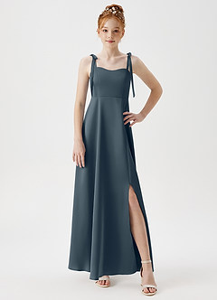 Azazie Rosey Junior Twilight A-Line Sweetheart Neckline Stretch Satin Dress image5