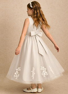 Azazie Rylie Flower Girl Klänningar Klänning A-linje i Tyll Spets image5