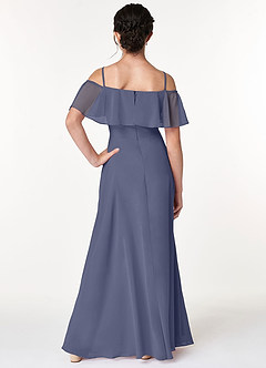 Azazie Maggie Junior Stormy A-Line Off the Shoulder Chiffon Dress image2