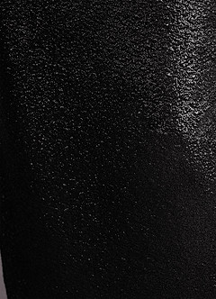 Azazie Marlene Mother of the Bride Dresses Black Column Metallic Knit Dress image10