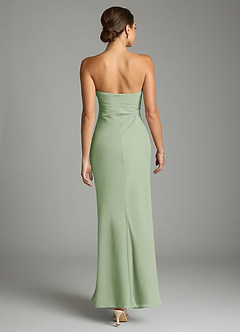 Azazie Saylor Brudtärnklänningar Klä av Sjöjungfru i Chiffong Axelbandslös Dusty Sage image11