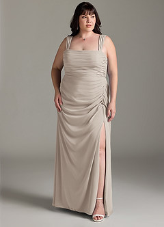Azazie Jesaphine Bridesmaid Dresses Frost Sheath Bow Chiffon Dress image8