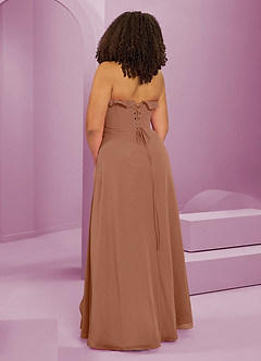Barbie ♥ Azazie Final Sale Bronzer A-Line Sweetheart Neckline Chiffon Dress image13