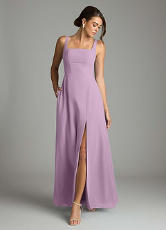 Azazie Debra Bridesmaid Dresses Wisteria A-Line with Pockets Chiffon Convertible Dress image4