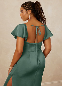 Christian Siriano Bridal for Azazie 1005 Brautjungfernkleider Etui Herzausschnitt Stretch-Satin Kleid Eukalyptus image10