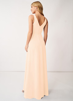 Azazie Nala Bridesmaid Dresses Pearl Pink A-Line Pleated Chiffon Dress image11