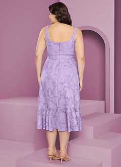 Barbie ♥ Azazie Bridesmaid Dresses Lilac A-Line with Pockets Floral Burnout Dress image6