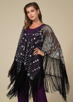 front Azazie Milora Long Shawl