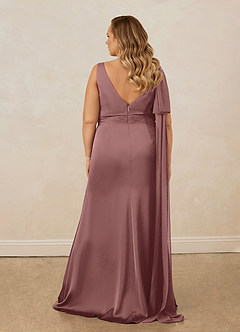 Christian Siriano Bridal for Azazie 1011 Bridesmaid Dresses Vintage Mauve Mermaid Bow Stretch Satin Dress image19