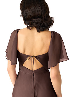 Azazie Chloe Bridesmaid Dresses Ganache A-Line Sweetheart Neckline Chiffon Dress image3