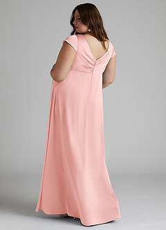 Azazie Allessia Maternity Bridesmaid Dresses A-Line Pleated Stretch Satin Floor-Length Dress image9