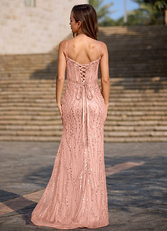 Dazzle Blasses Pink Meerjungfrau-Ballkleid image2