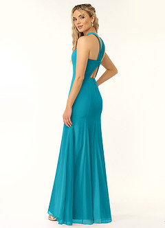 Azazie Rue Bridesmaid Dresses Jade A-Line Halter Chiffon Dress image5
