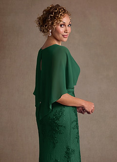 Azazie Amrita Mother of the Bride Dresses Dark Green Mermaid Lace Chiffon Dress image6