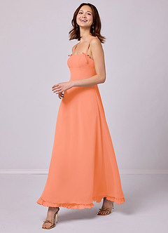 Barbie ♥ Azazie Final Sale Sunset A-Line Pleated Chiffon Dress image4