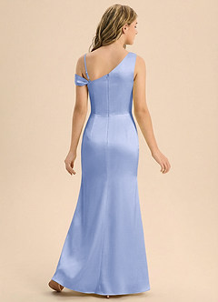 Azazie Cressida Junior Jurk van Stretch Satijn met Zeemeermin Off the Shoulder Ijs image2