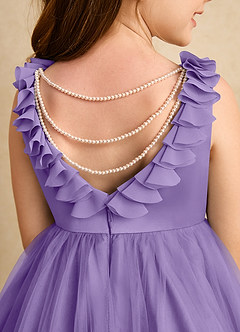 Azazie Lorita Flower Girl Dresses Tahiti A-Line Beaded Tulle Dress image8