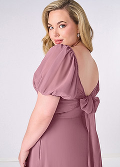 Barbie ♥ Azazie Bridesmaid Dresses Vintage Mauve A-Line Pleated Chiffon Dress image11