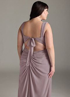 Azazie Jesaphine Bridesmaid Dresses Dusk Sheath Bow Chiffon Dress image14