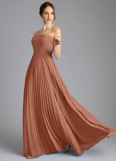 Azazie Mariana Bridesmaid Dresses Bronzer A-Line Strapless Chiffon Dress image4
