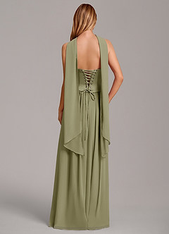 Azazie Cadence Bridesmaid Dresses Pistachio A-Line Corset Stretch Satin Convertible Dress image4