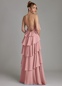 Azazie Deena Abiti da Damigella Abito A-Line in Chiffon Drappeggiato Rosa Polverosa image2