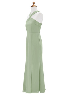 Azazie Rue Junior Dusty Sage Mermaid Side Slit Chiffon Dress image8
