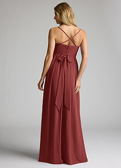 Azazie Llana Maternity Bridesmaid Dresses A-Line Chiffon Floor-Length Dress image2