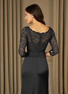 Azazie Stefani vestidos de madre de la novia Vestido de Negro de Encaje de Sirena image6
