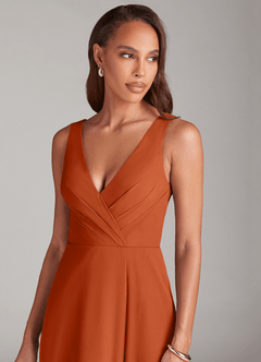 Azazie Nelly Kleider zum Anprobieren zu Hause A-Linie Plissee Chiffon Kleid Agave image6