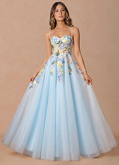 Iverine Sky Blue Multi Maxi Dress image3