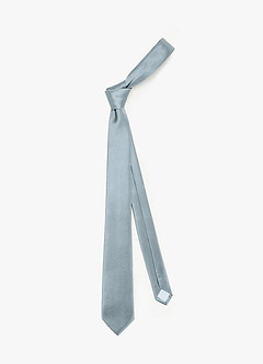 front Metallic Satin Skinny Tie